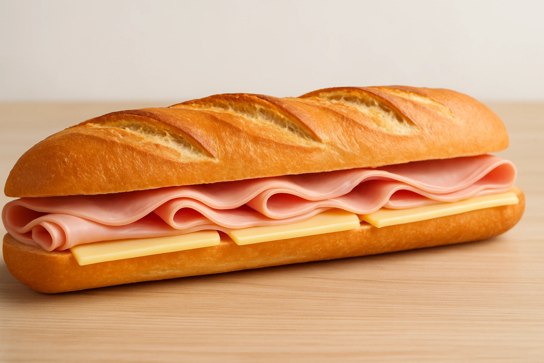 Sándwich de jamón y queso artesanal